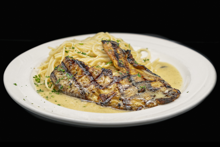 pompeii tilapia served with lemon butter garlic sauce lunch price 18